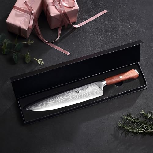 YOTSUBA 9 Inch Japanese Chef Knife with Full Tang Rosewood Handle - style: 9 inch chef knife