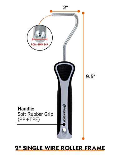ROLLINGDOG 2 Inch Small Paint Roller Frame Single Rod - color: 2" Roller Frame