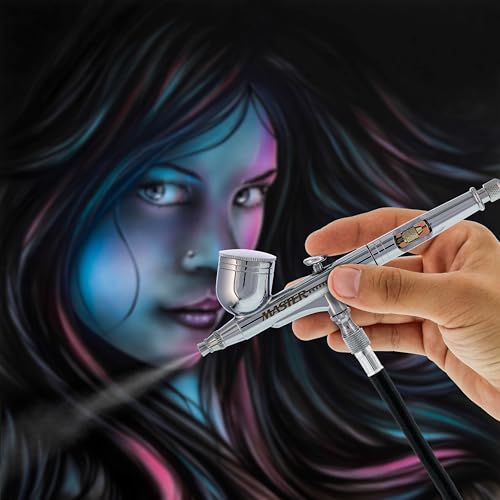 Master Airbrush G233 Performance Pro Airbrush Kit with 3 Nozzle Sets - size: Without Hose
