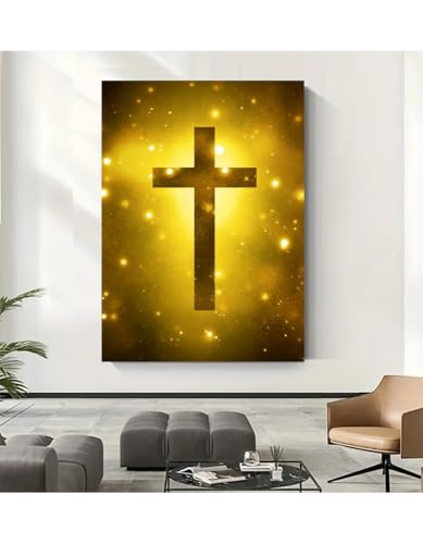 ALEXMACLIST Christmas Diamond Painting Kits for Adults, Cross Full Drill Diamond Arts Rhinestone Pasted, DIY Painting Diamond Dot Arts Crafts for Home Wall Decor Gift, 12”x16” - color: Cross
