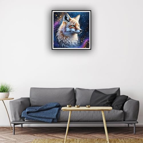 hill froeistung Fox Diamond Art Painting Kits for Adults,Starry Night Diamond Art for Beginners, 5D DIY Full Drill Round Gem Art Craft Home Wall Decor Gift 12x12 inch,Animal - color: HF-A110