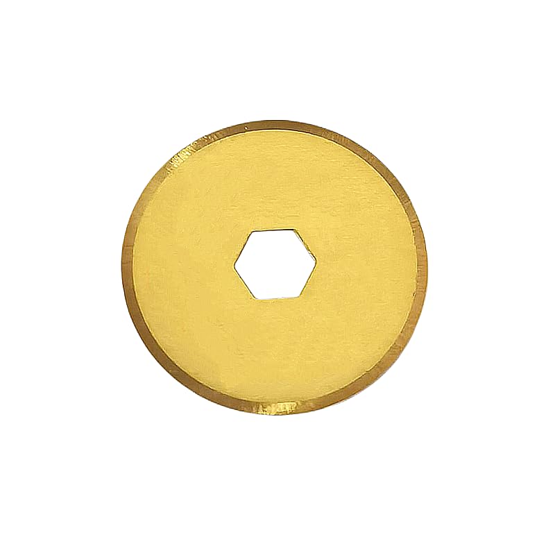 18mm Rotary Cutter Blades 5-Pack Replacement Blades Fits Fiskars, OLFA for Quilting Scrapbooking Sewing Arts & Crafts Sharp and Durable Cutter Blade - color: Titanium Plating (18mm 5pcs)