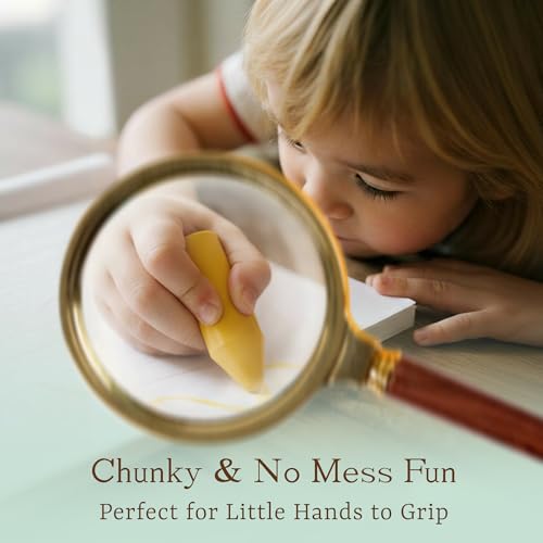 8 Colors Soy & Beeswax Baby Crayons, Thick Easy-Grip Toddler Crayons, Natural, Non-Toxic, Safe Unbreakable Gift for Kids Ages 2+ - size: 8 Count (Pack of 1)