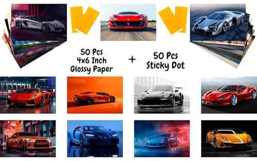 Libemz, 50 Pcs Car Posters - Aesthetic Sports Cars Wall Collage Kit, Wall Art for Boys Room Bedroom, Dorm Decor, Race Car Room Decor, Man Cave Decor, 4x6 inches (Cars) - color: Cars
