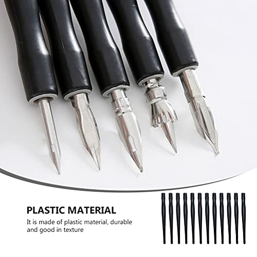 Tofficu Comic Dip Pen Holder Manga Dip Pen Holder for Drawing Calligraphy Thin Line Art Easy Nib Replacement Practical Writing Supplies 5.11 X 0.78 X 0.47 in - color: Blackx2pcs