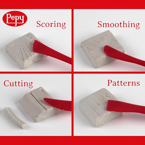 Pepy 35 PC Clay Sculpting Tools Set; 5 Each of 7 Different Shapes; Ideal for Polymer Clay, Air Dry Clay, Plastilina Modeling Clay, and Pottery Clay; Classroom Pack