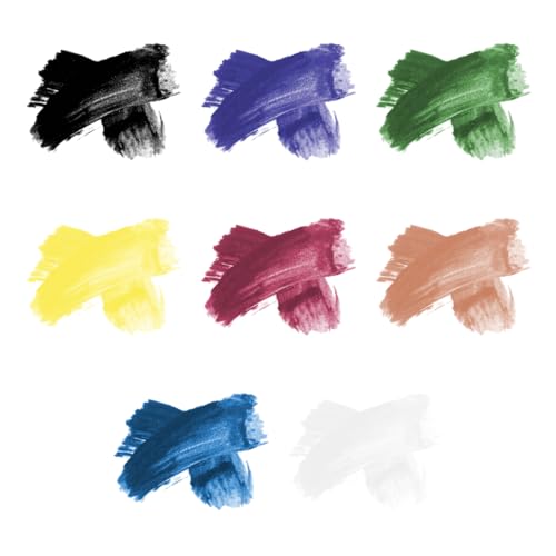 AMACO Semi-Moist Underglazes 8-Count Set No. 1 (#108), 8 Assorted Decorating Colors in Watercolor-Like Pans, Low/Mid-High Fire Cone 05-6 (SMUG) Ceramic Pottery Underglazes for Unfired Clay and Bisque - color: 8-Count Set No. 1 (#108)