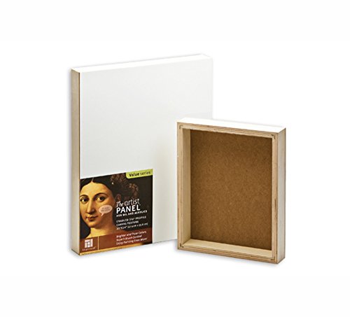 Ampersand Canvas Texture | 12x12 | 1.5" Cradled | Textured Gesso Panel - size: 12"x12", style: 1-1/2" Cradled