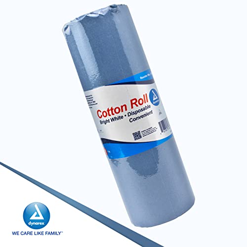 Dynarex Cotton Roll – Non-Sterile, Soft and Absorbent Cotton in an Easy to Tear & Use Roll, 1-Pound, 12” x 56", White, 1