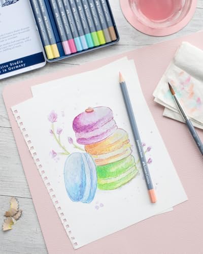 Faber-Castell Goldfaber Aqua Pastel Watercolor Pencils - 12 Pastel Water Colored Pencils, Water Color Pencils for Painting and Drawing - size: 1 Count (Pack of 12)