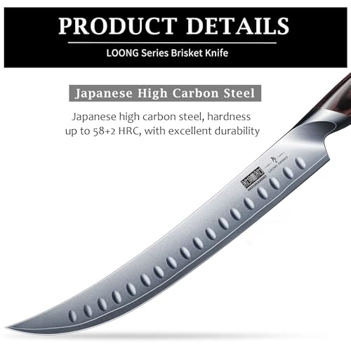 HOSHANHO Carving Slicing Knife, 10 Inch Razor Sharp Japanese Brisket Knife - size: 10"