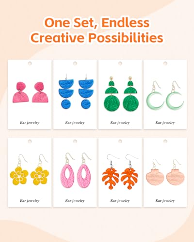 UCEC 8 Pcs Forest Polymer Clay Texture Roller for Earrings Making 3.15"