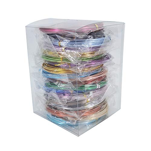 INSPIRELLE 12 Guage Aluminum Craft Wire 20 Colors Bendable Metal Wire - size: 12 Guage (2.0mm)