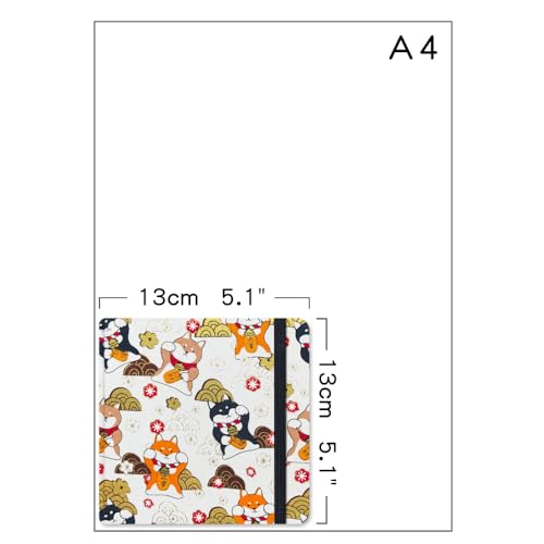 Mifuner Square 5x5 Bleedproof Marker Paper Pad,110 GSM Alcohol Ink Bristol Paper Sketchbook,Handmade Journal 88 Sheets (176 Pages) Markers Ink Mediums Art Sketch Book White Dog - color: S-White Dog