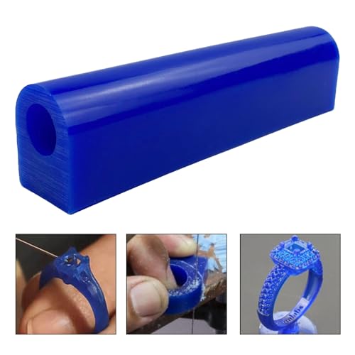 NIUPIKA Carving Wax Tube Wax Ring Tube for Making Rings Mold Hard Wax Blank Large Flat Side Tube Blue Color (T-250) - size: T-250