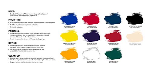 Speedball Professional Relief Ink Hansa Yellow Light 8OZ - color: Hansa Yellow Light, size: 8 fl oz