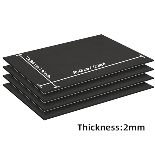 MEARCOOH Self Adhesive Foam Sheets, Black 9x12 Inch 2mm Sticky Eva Foam Paper for Crafts Cardmaking Photo Frames Classroom Scrapbooking Christmas Crafts (Black 10 Sheets) - color: Black Self-adhesive, size: 9X12in-2mm