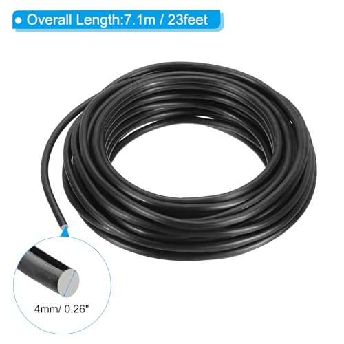 PATIKIL 4mm x 23ft Bonsai Training Wire,Floral Wire Stems Anodized Aluminum Tree Wire for Gardening Branch Fixing,Black - color: Black, size: 4 mm x 7 m