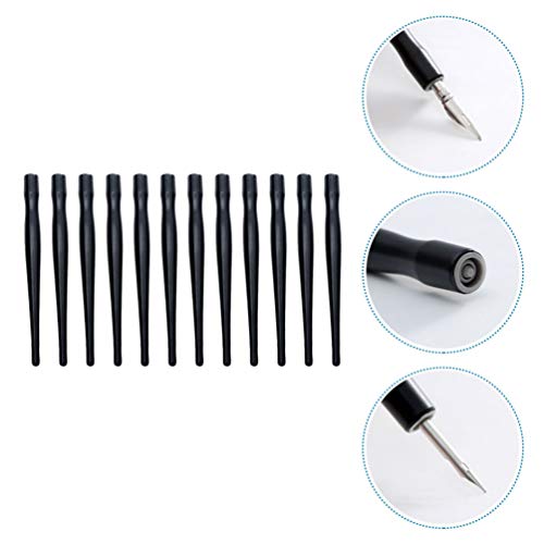TOYANDONA 12pcs Plastic Comic Nib Holders Dip Pen Holder Manga Cartoon Comic Drawing Painting Ink Manga Painting Kit Tool Calligraphy Dip Pen Holders for Cartoon Comic Drawing