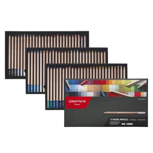 カランダッシュ(Caran d'Ache) Curran Dash 0788-376 Pastel Pencil, 76 Color Set