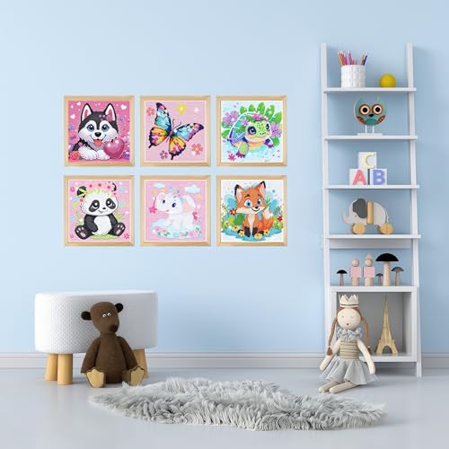 5DDIYART 6 Pack Small Diamond Painting Kits for Kids Beginners - color: KD60+61+62+63+64+65-1