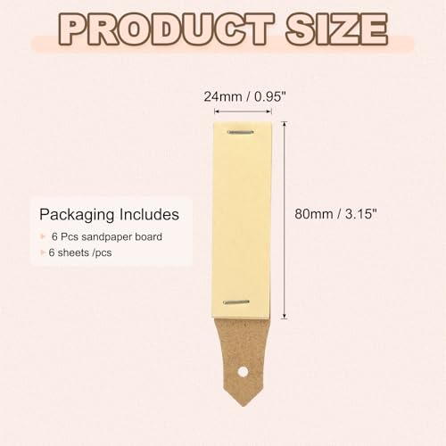 PATIKIL 6 Pcs Sandpaper Pencil Sharpener Pencil Pointer Sharpening Brown