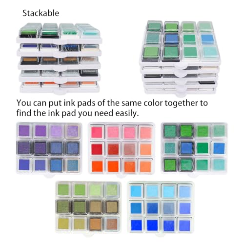 Ink Pad Cube Caddy Mini Size Stamp Pad Storage Tray | Ink Pad Organizer Holder, 1 Tray Holds 12 Inkpad, Set of 5 Trays Holds 60 - size: Ink Pad Cube Caddy Tray