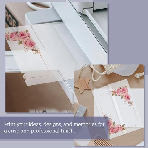 Goefun 115GSM Pre-Folded Vellum Jackets for 5x7 Invitations 50 Pack - color: white, size: 5x7-50pcs