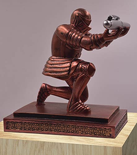 Executive Knight Pen Holder with a Pen Personalized Desk Accessories Decor Home Office Cool Pen Stand Red - color: Red