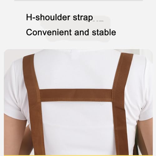 Waterproof Apron Large Pocket PU Material Waterproof Oil-proof Dust-proof Apron Black and Red - color: Black(long)