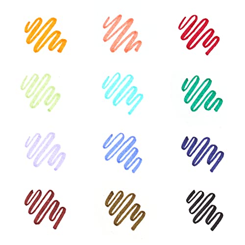 WRITECH Arts Sign Brush Pen Brush Tip Marker Felt Tip Water Based Ink Color Pens 12 Assorted Pastel Colors Great for Lettering, Journaling, Calligraphy (Natural) - color: Multicolor