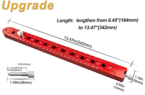 Woodworking Compass Scriber, Portable Aluminum Alloy Woodworking Compass Tool, Adjustable Metric/Inch Arc Drawing Ruler Circle Drawing Ruler Marking Gauge Circle Marking Tool - style: Pocket Compass XL - 1" – 21" Range