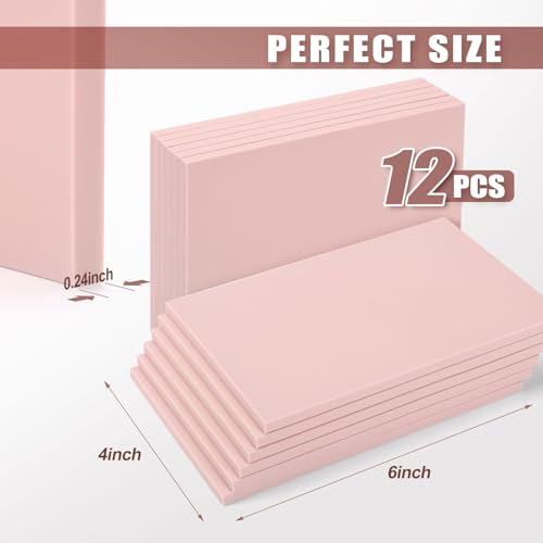 Bobblebro 12 PCS 4"x6" Soft Linoleum Blocks for Printmaking & Stamp Making | Rubber Linocut Block for Stamp Carving, Relief Printing, Handcraft DIY, Journal Decoration and Daily Artistic Practice - color: 4"x6"-12PCS