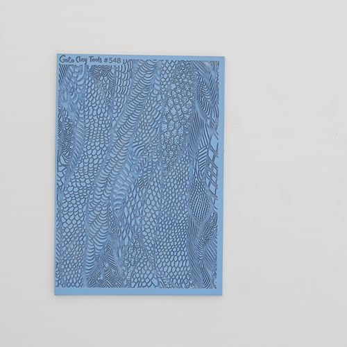 GOTO CLAY TOOLS Snake Skin Texture Sheets for Polymer Clay, Achieves the Same Texture as a Polymer Clay Roller, Snake Skin Texture mat for Polymer Clay – TM-548