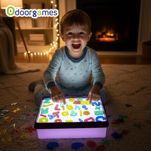 Odoorgames Young Explorers Light Table – Light Up Table (Purple) - color: Purple