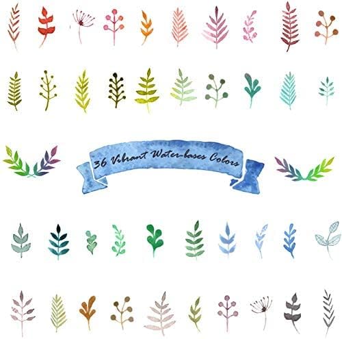 Ohuhu Adult Coloring Book Markers 36 Colors Dual Tip Water-Based-Maui-White - style: 36 Vibrant Colors