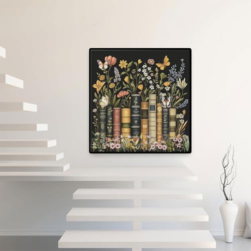EIBEILI Diamond Art Kits for Adults-Book Flower Diamond Painting Wall Art - color: Book