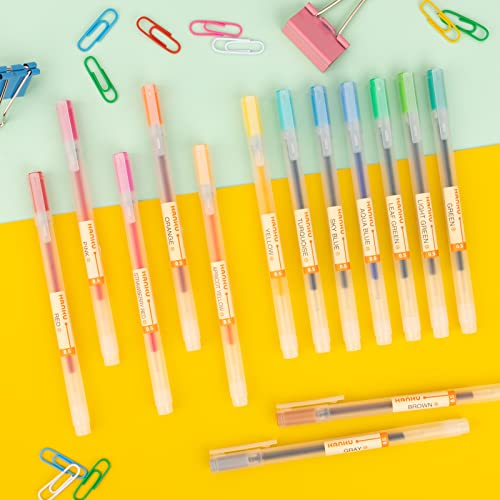 XSG Premium Gel Ink Pen Fine Point Pens Ballpoint Pen 0.5mm for Japanese Office School Stationery Supply24 Packs - color: 24colorful