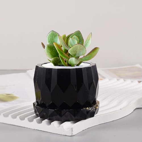Silicone Resin Mould Flower Pot Set, Succulent Plant Flower Pot Silicone Mould, DIY Flower Pot Molds, Planter Pot Mold, Pen Holder molds - color: Style D