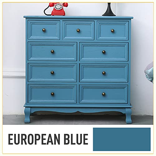 DWIL Acrylic Wood Paint for Furniture - Semi-Gloss Paint Suitable for Wood Surface Renovation, Water-Based All match Paint, Non-Toxic & Odorless, Eco-Friendly & Healthy (32OZ, European Blue) - color: European Blue