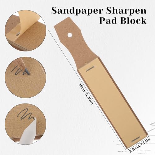 Blending Stumps for Drawing, 9PCS Tortillions Blending Pencil Oil Pastel Blending Tools Soft Paper Felts Sketch Blending Sticks Blending Sponge Pens and Sandpaper Pencil Sharpener Drawing Supplies