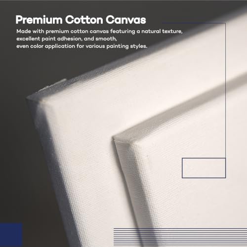 Stretched Canvases for Painting 18x24 Inch 5-Pack, 10 oz Triple Primed Acid-Free 100% Cotton Blank Canvas, Rectangular Canvas for Oil Paint Acrylics Pouring & Wet Art Media, Pour Painting - size: 18"x24"(5-Pack), style: Studio