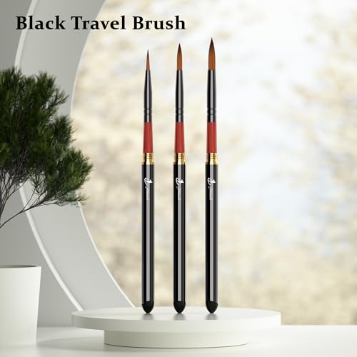 3PCS Travel Watercolor Brush Set with Detachable Portable Design