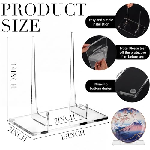 Jetec Acrylic Book Stand Clear Easel Stand for Display, 13 x 7 x 14 Inch - size: 13 x 7 x 14 Inch