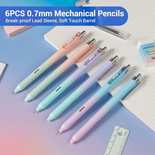 WRITECH Up Mechanical Pencil Set, 0.7mm Gradient, 6ct