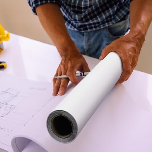 Ctosree 36 Inch x 20 Yards Design Vellum Roll Architectural Vellum Paper White Translucent Tracing Paper Roll for Drawing Sketching Architecture Building - size: 36 Inch x 20 Yards