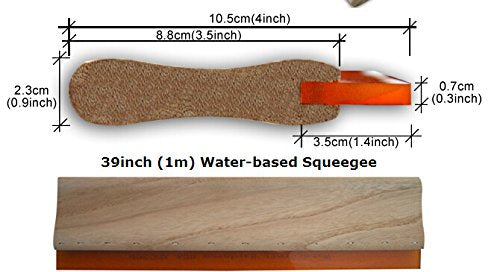 INTBUYING Screen Printing Squeegee 39 inches Long Wooden Ink Scraper 75 Durometer 4 inches Wide - size: 39 inches long