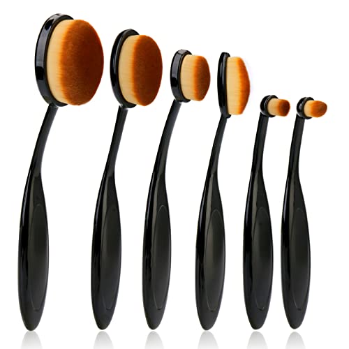 UNIMEIX 6 Pack Blending Brush for Card Making Crafting Ink Blender Brushes Set Tool Paper Background Brush Drawing (Brown) - color: Brown, size: 6 Pack Brush