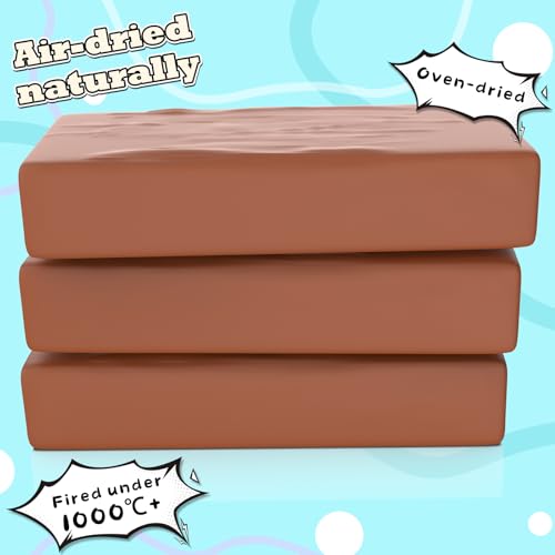 Aujazyble Air Dry Clay - 3.3lbs Terracotta Natural Pottery Clay for Kids, No-Cracking & Self Hardening, Professional Modeling Clay for Pottery Wheel, Sculpting, Arts & Craft Supplies for Classrooms - color: Terracotta
