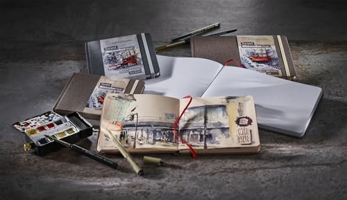 Hahnemuhle Toned Gray Watercolor Book 14x14cm, 30 Sheets - size: 14cm x 14cm